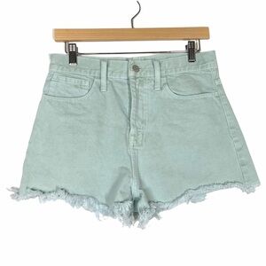 Madewell The Momjean Short Sz 26 Green High Rise